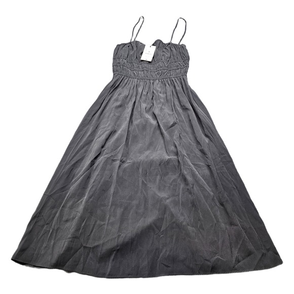 Zara Dresses & Skirts - Zara Maxi Dress Womens Large Black Adjustable Straps Smocked Wasit Evening Party